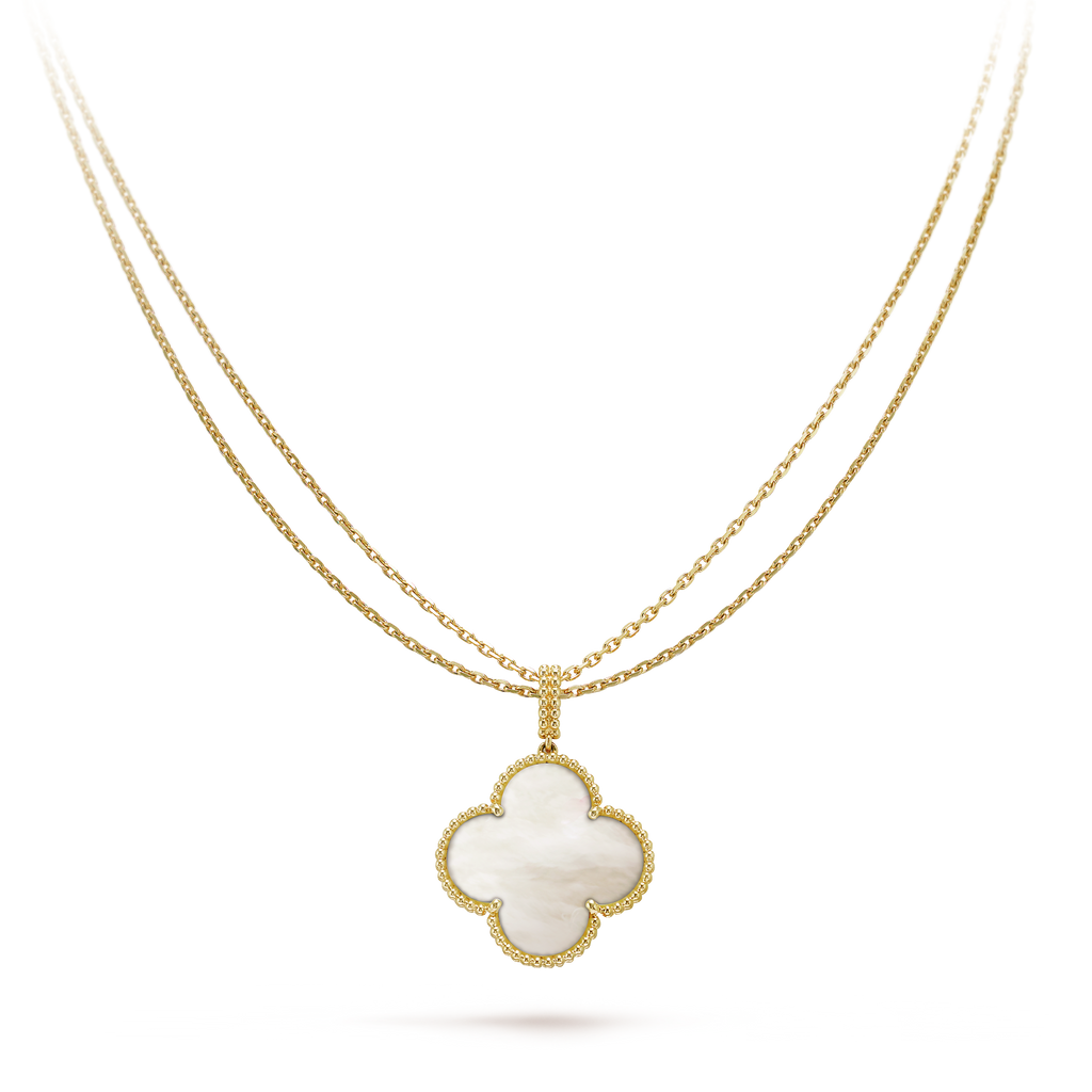 18K Van Cleef & Arpels Magic Alhambra One Motif Pearl Necklace