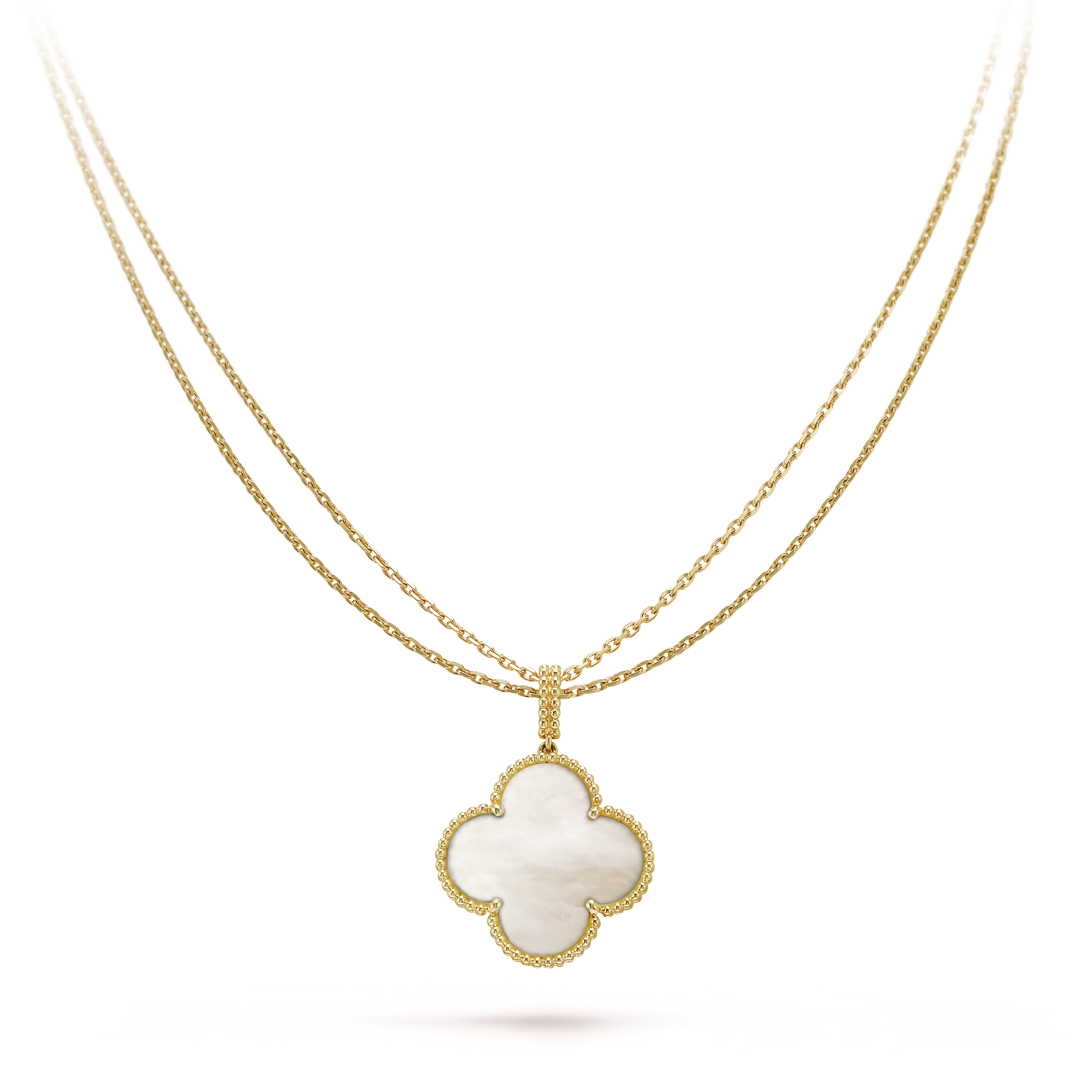 18K Van Cleef & Arpels Magic Alhambra One Motif Pearl Necklace