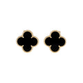 18K Van Cleef & Arpels Vintage Alhambra Black Earrings