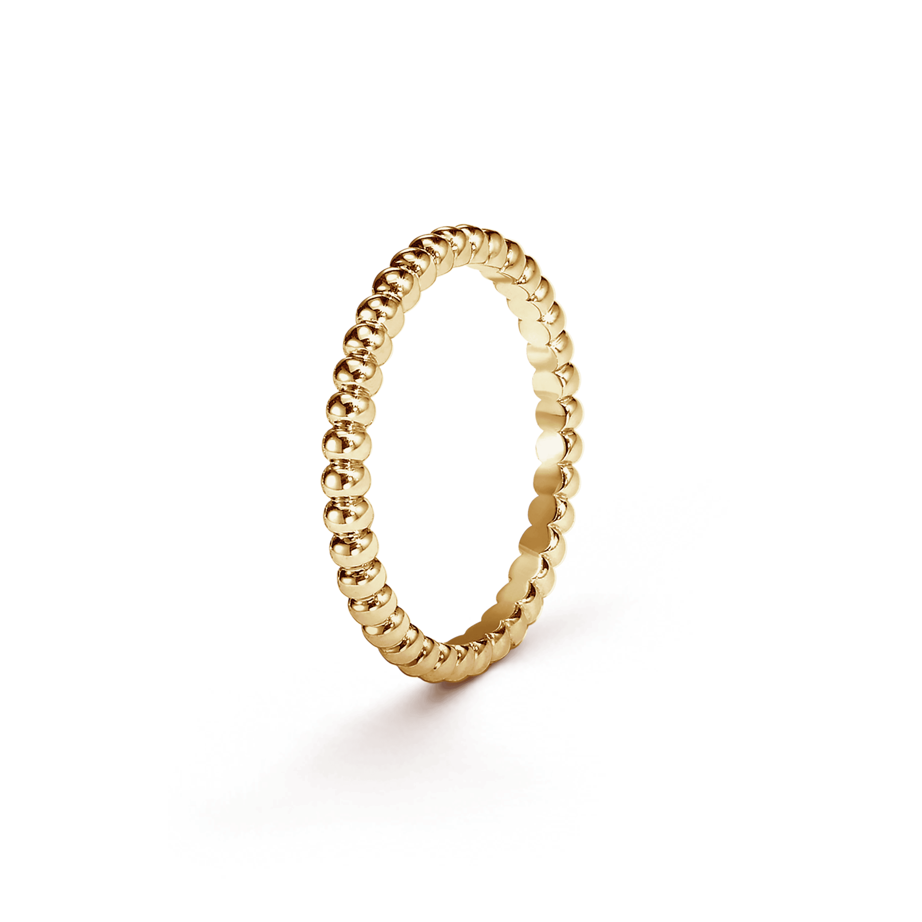 18K Van Cleef & Arpels Yellow Gold Perlee Pearls Of Gold Ring