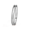 18K Van Cleef & Arpels White Gold Perlee Signature Bracelet