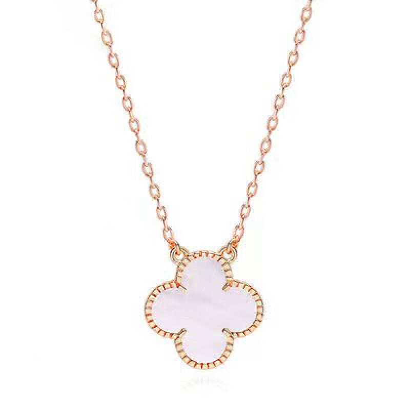 18K Van Cleef & Arpels Vintage Alhambra Pink Necklace