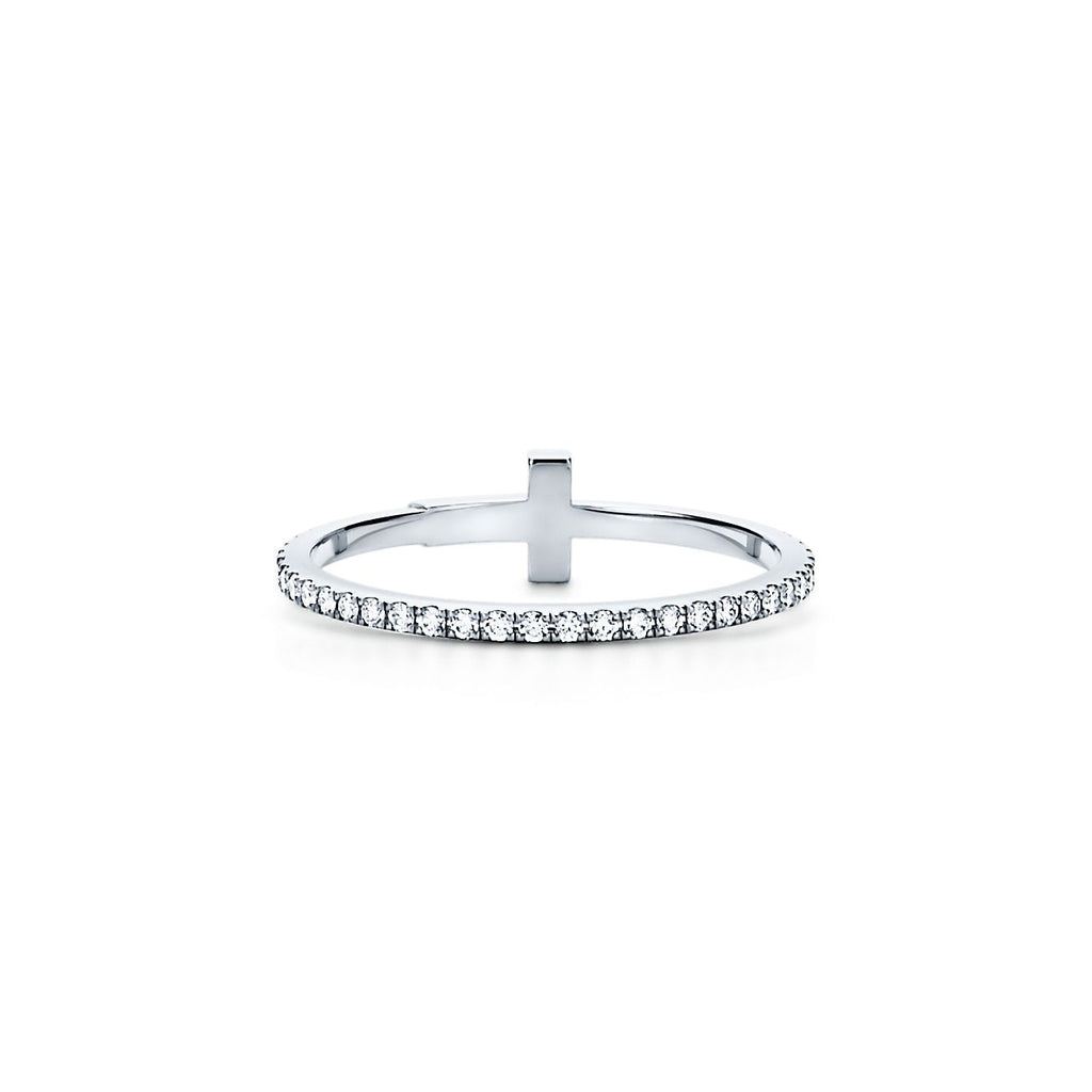 18K Tiffany Diamond Wire Ring