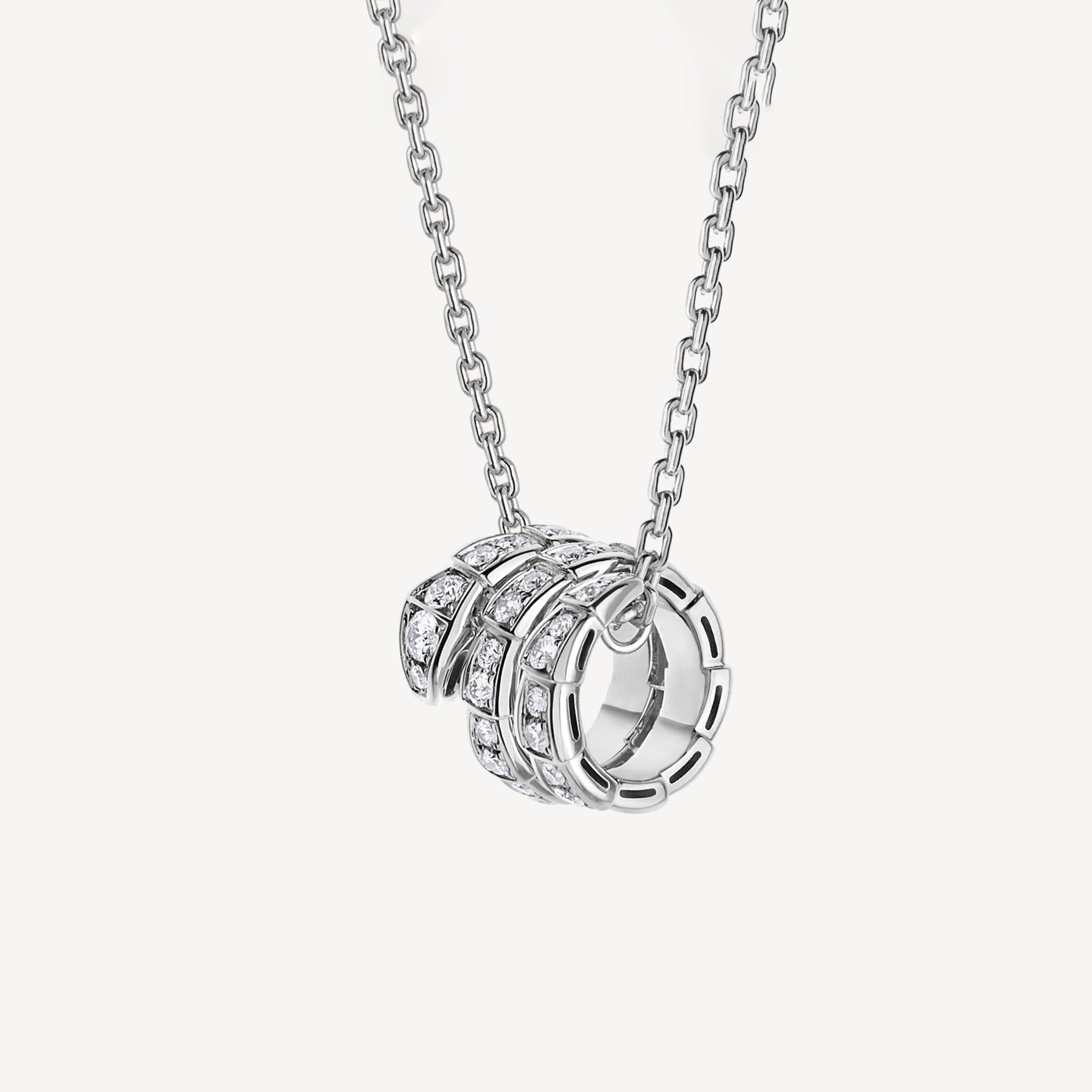 18K BVLGARI BV Serpenti Viper Pave Diamonds Necklace