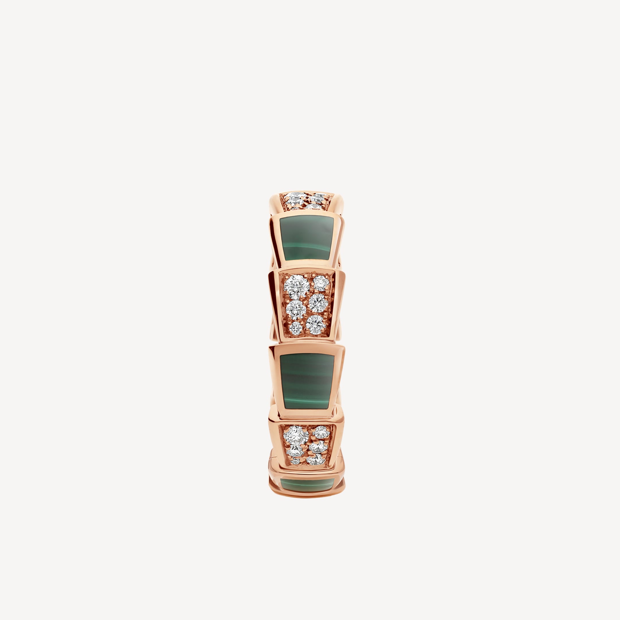18K BVLGARI BV Serpenti Viper Malachite Ring