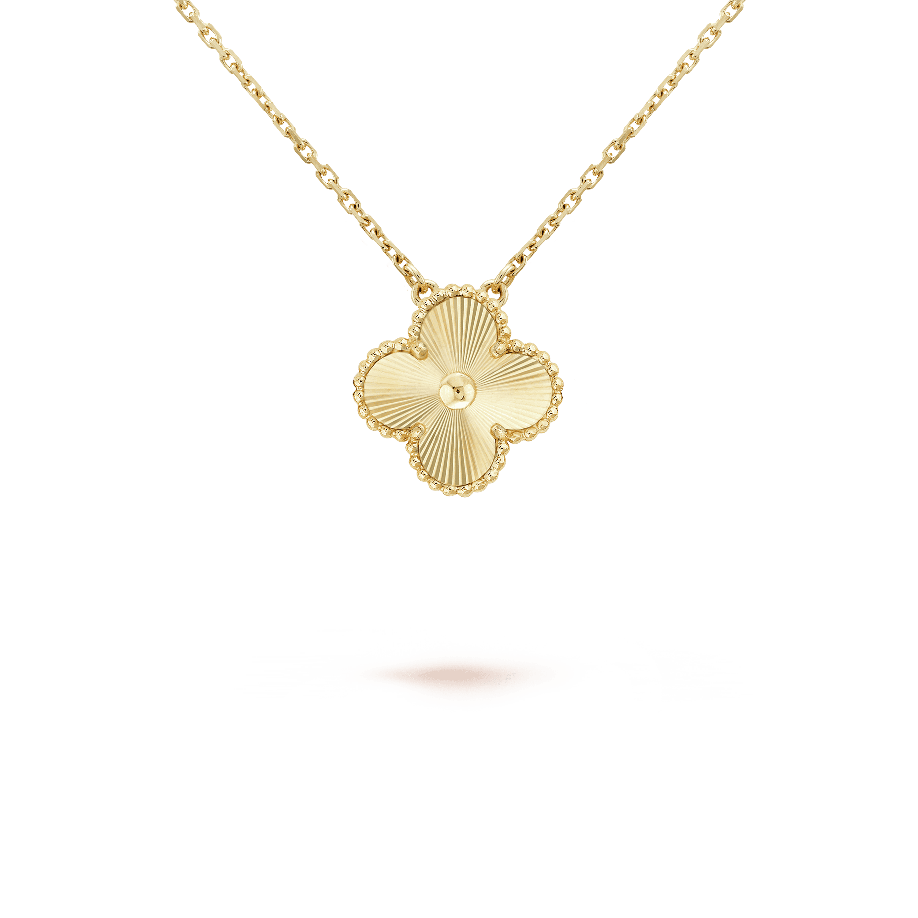 18K Van Cleef & Arpels Vintage Alhambra Pendant Clover Necklace
