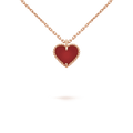 18K Van Cleef & Arpels Sweet Alhambra Heart Pendant Necklace