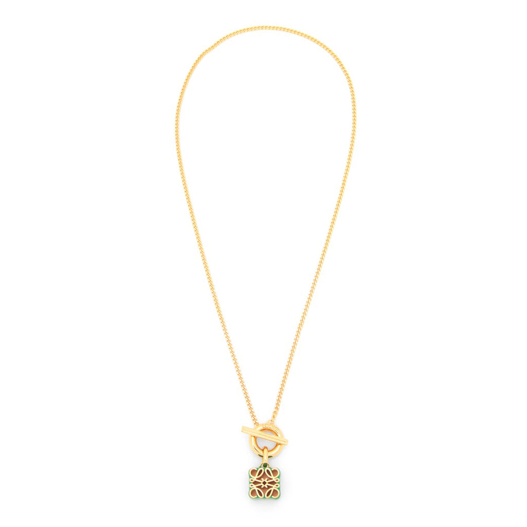 18K Loewe Anagram Pendant Necklace