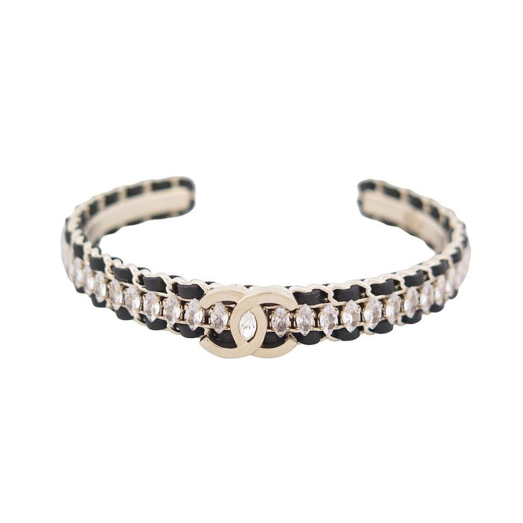 18K Chanel Cuff Strass Open Bracelet