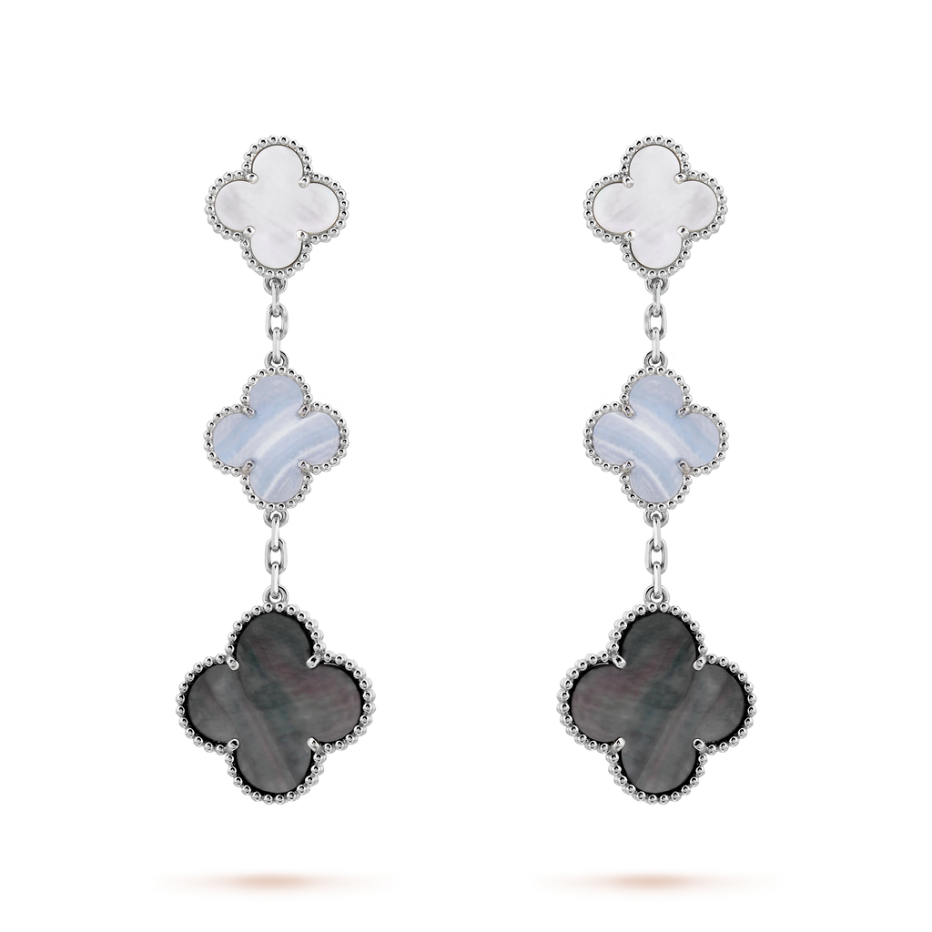 18K Van Cleef & Arpels Magic Alhambra Three Motifs Earrings