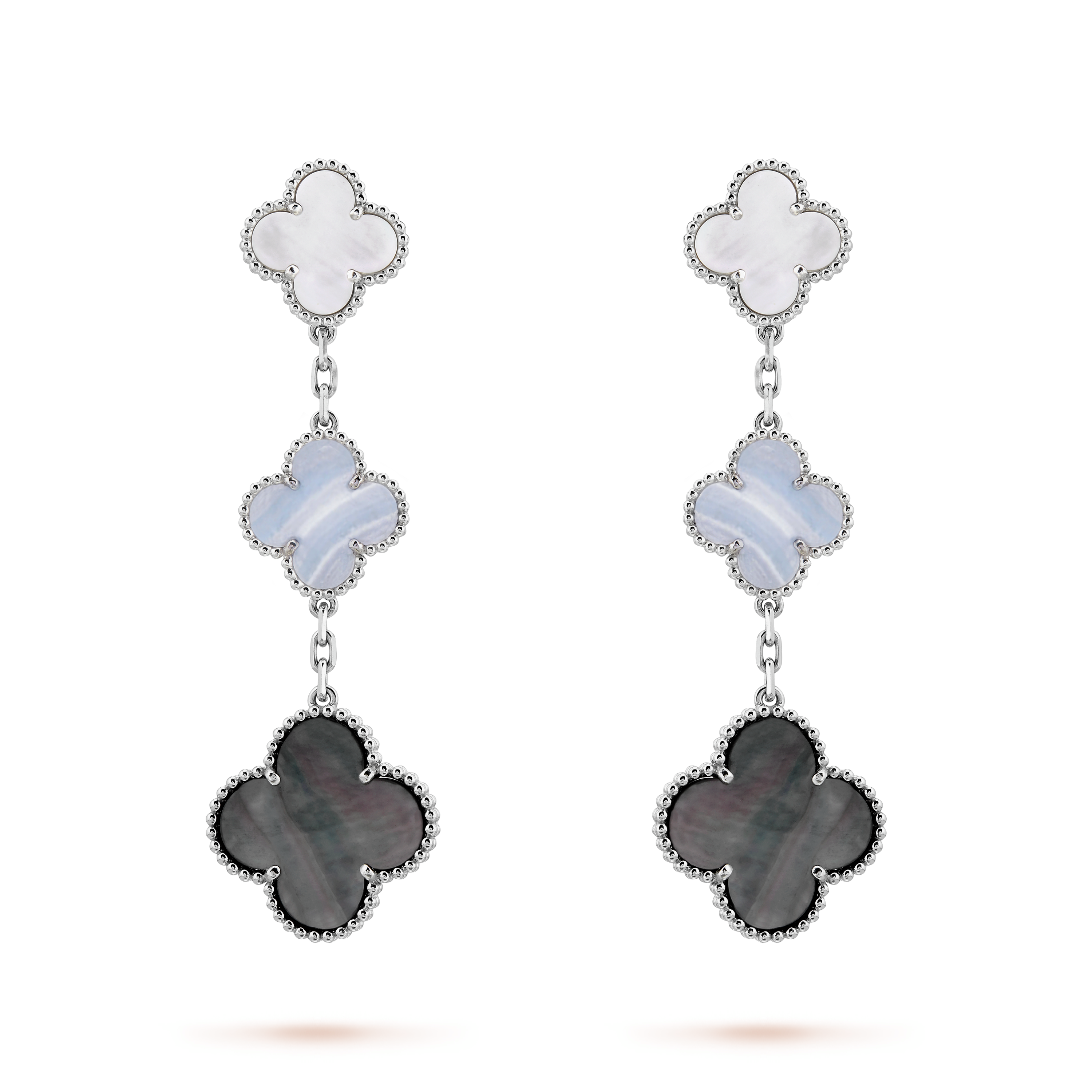 18K Van Cleef & Arpels Magic Alhambra Three Motifs Earrings