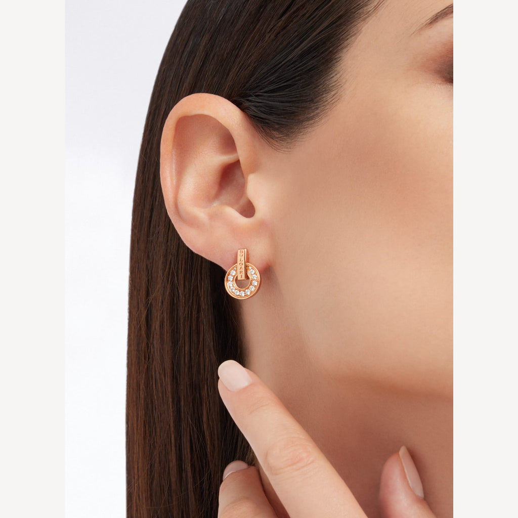 18K BVLGARI BV Rose Gold Earrings
