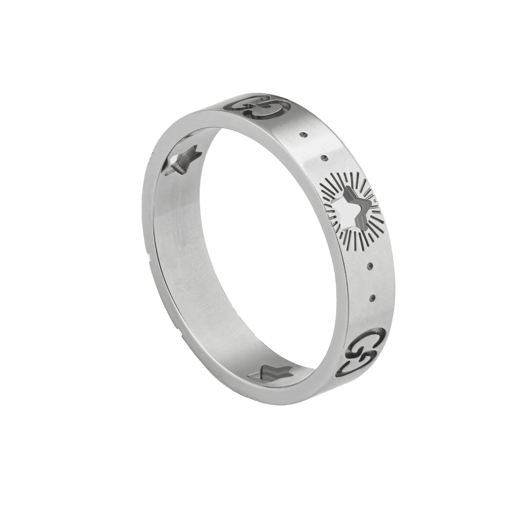 18K Gucci White Gold Ring