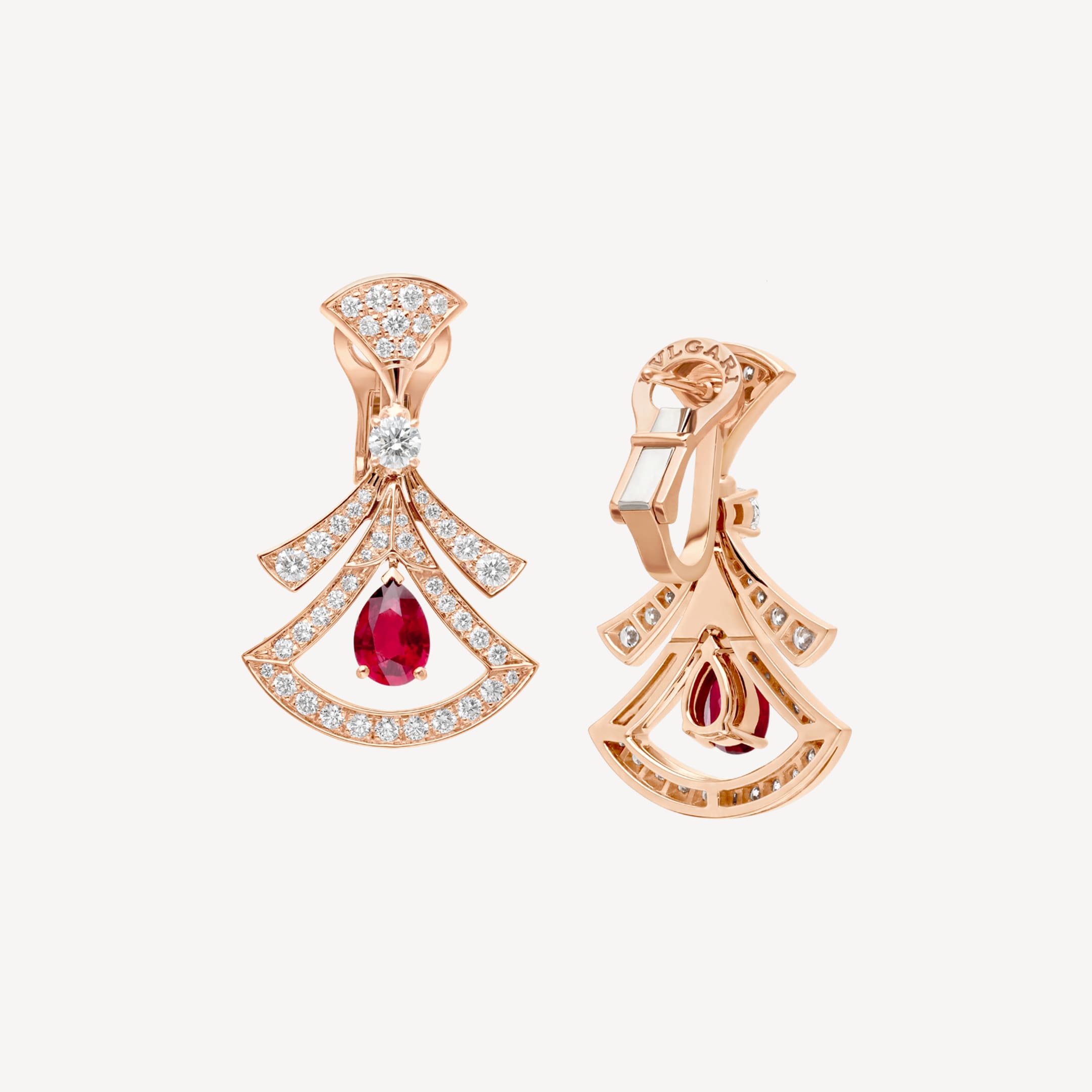 18K BVLGARI BV Divas' Dream Openwork Earrings