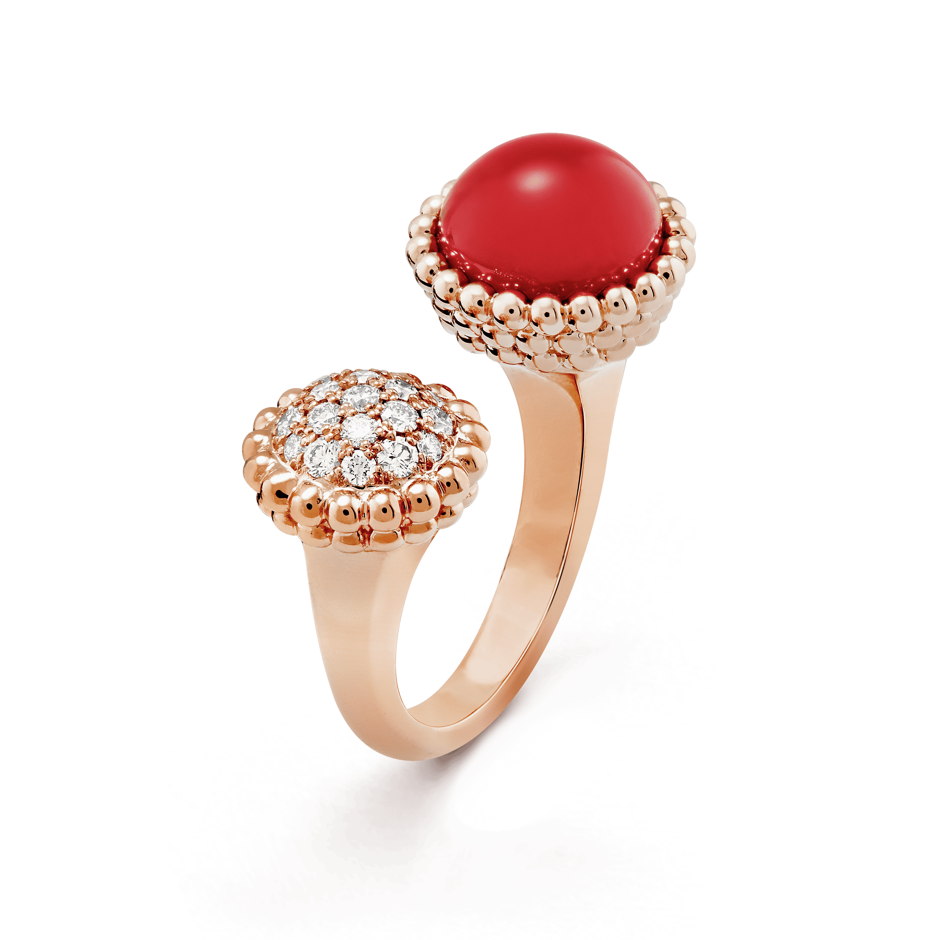 18K Van Cleef & Arpels Perlee Couleurs Between The Finger Ring