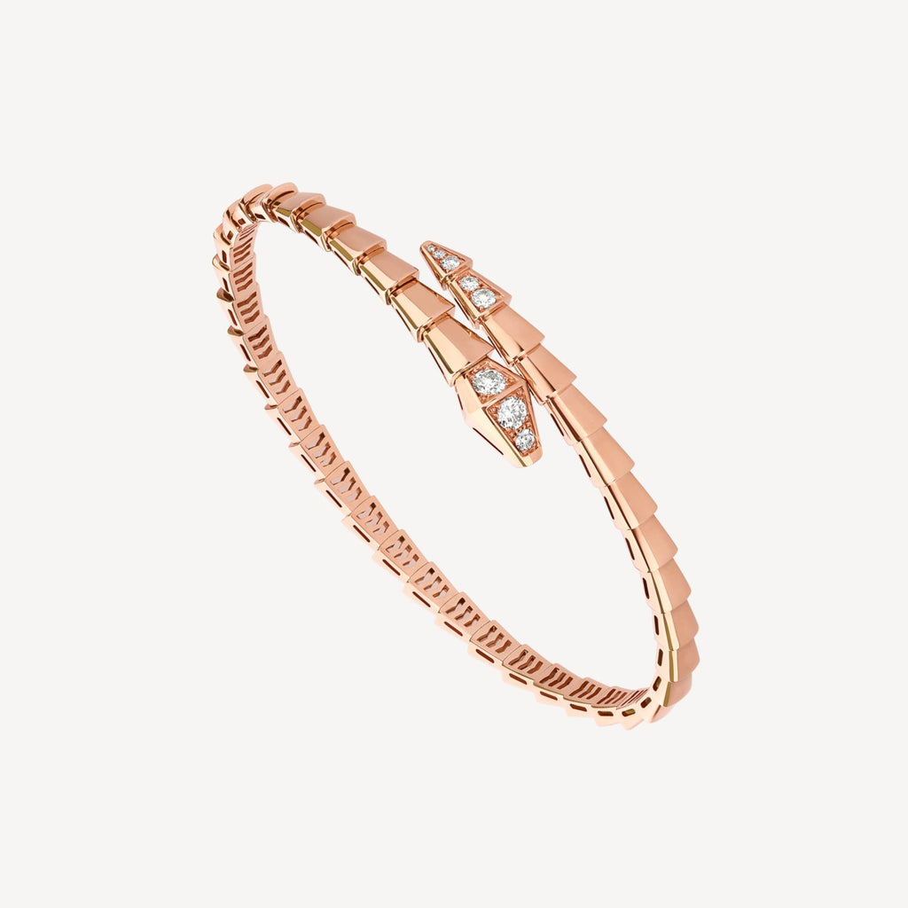 18K BVLGARI BV Serpenti Demi-Pave Diamonds Bracelet