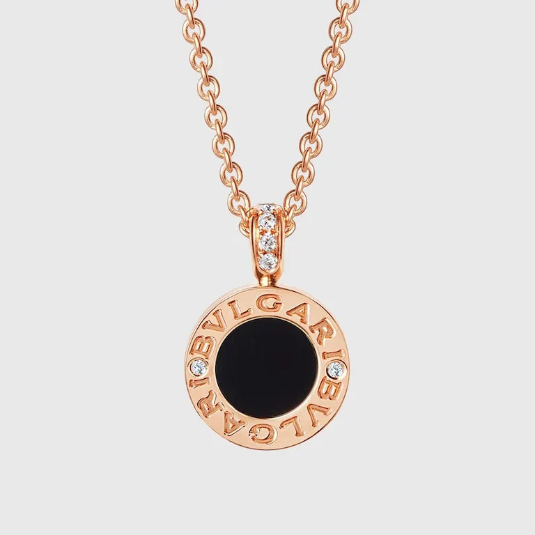 18K BVLGARI BV Black Ceramic Necklace