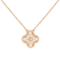 18K Van Cleef & Arpels Rose Gold Sweet Alhambra Diamond Necklace