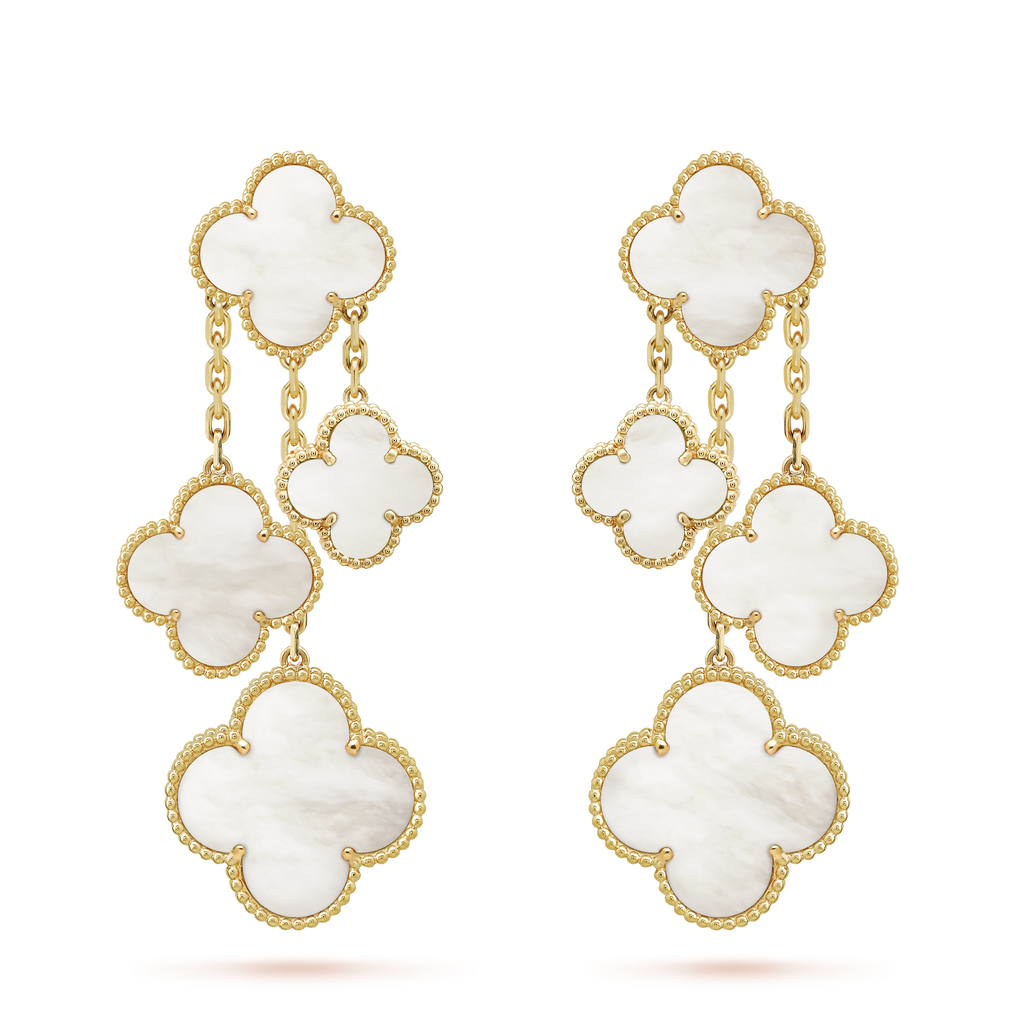 18K Van Cleef & Arpels Magic Alhambra Four Motifs Earrings