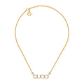 18K Gucci Embellished Script Letter Necklace