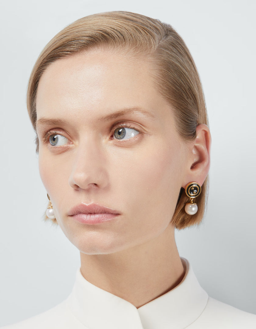 18K Gucci Blondie Pendant Earrings