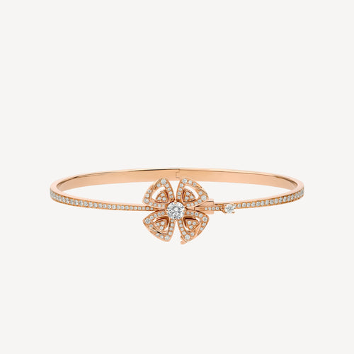 18K BVLGARI BV Fiorever Pave Diamond Bracelet