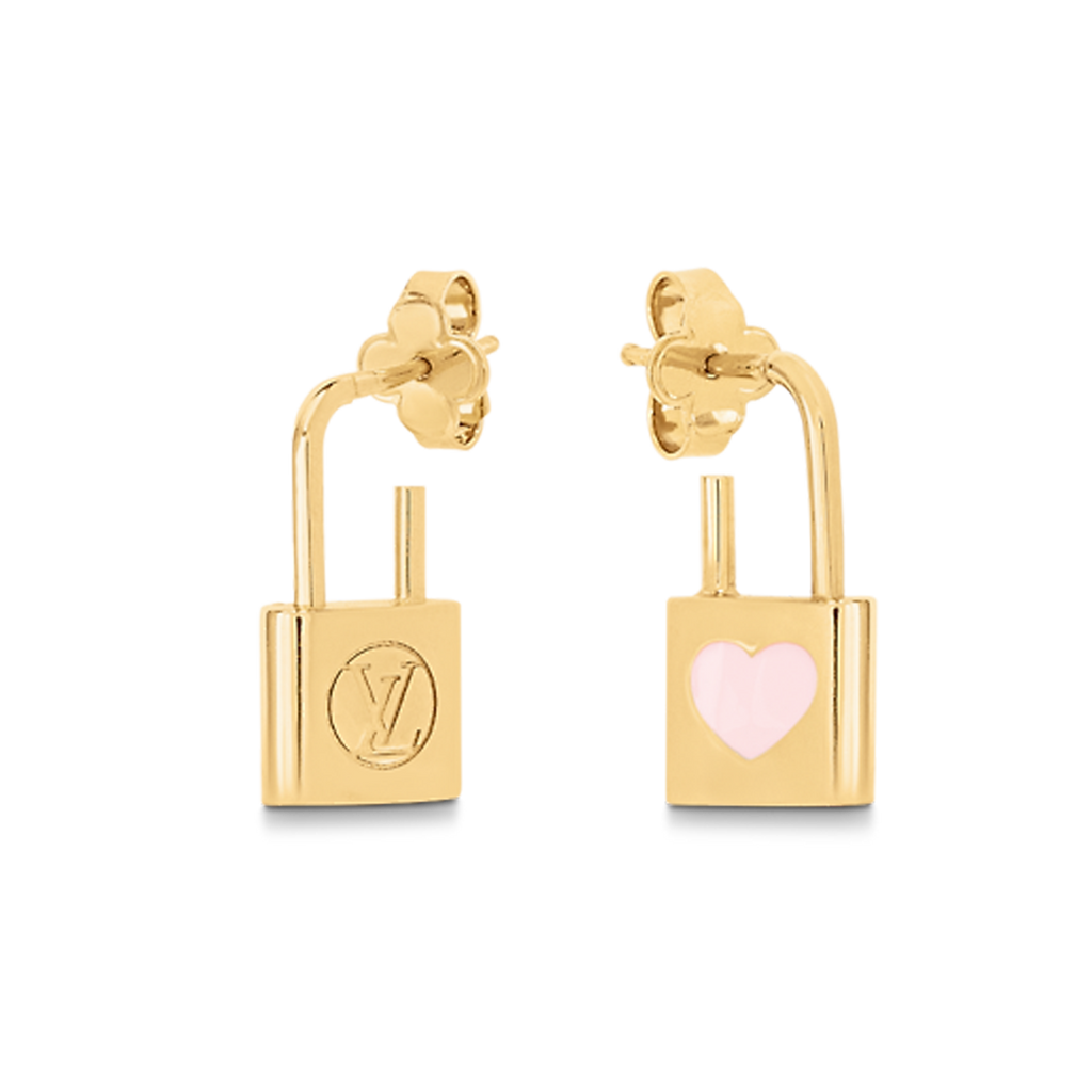 18K Louis Vuitton Cadenas Earrings