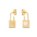 18K Louis Vuitton Cadenas Earrings