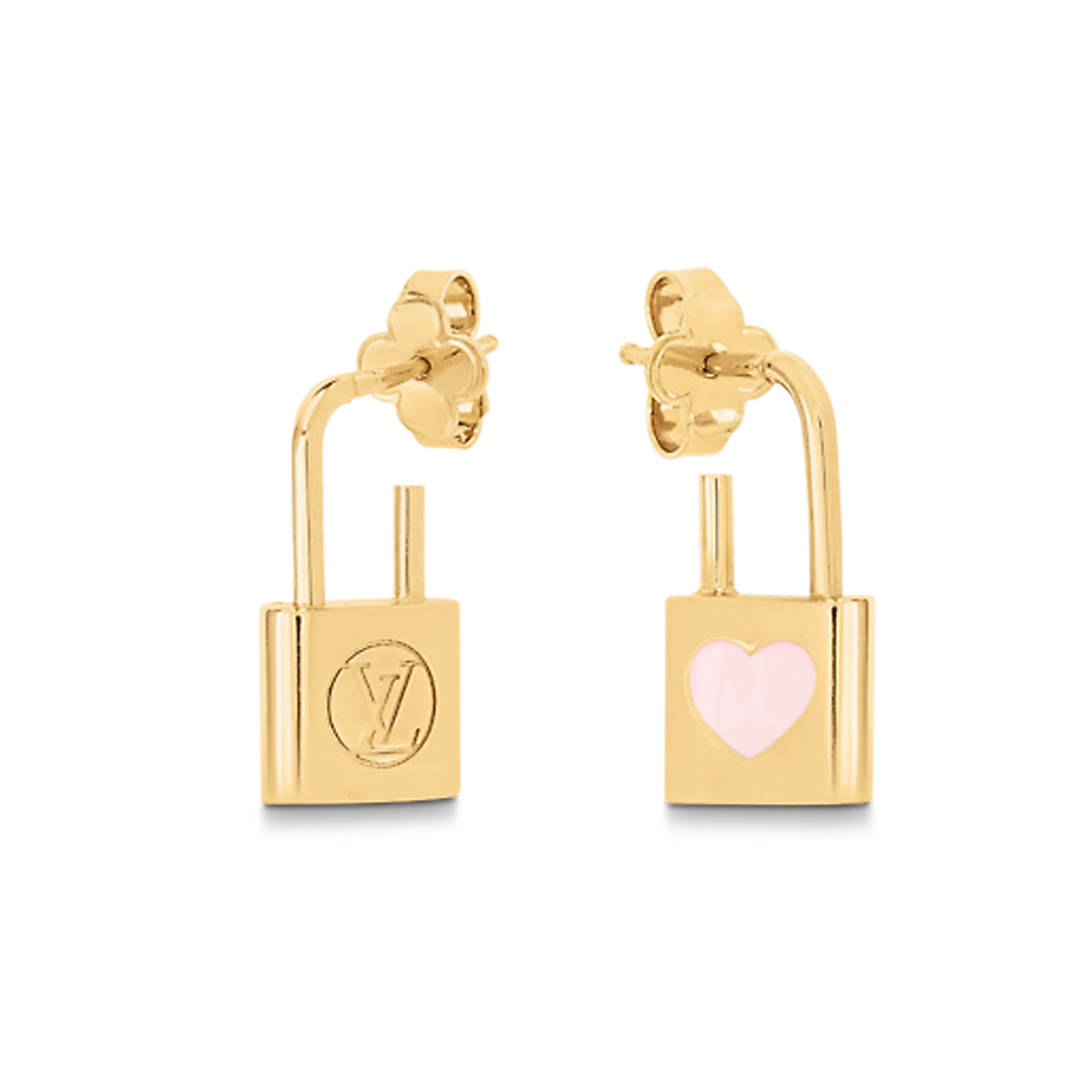 18K Louis Vuitton Cadenas Earrings