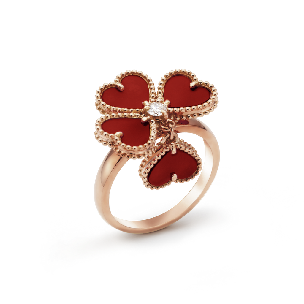 18K Van Cleef & Arpels Sweet Alhambra Effeuillage Ring