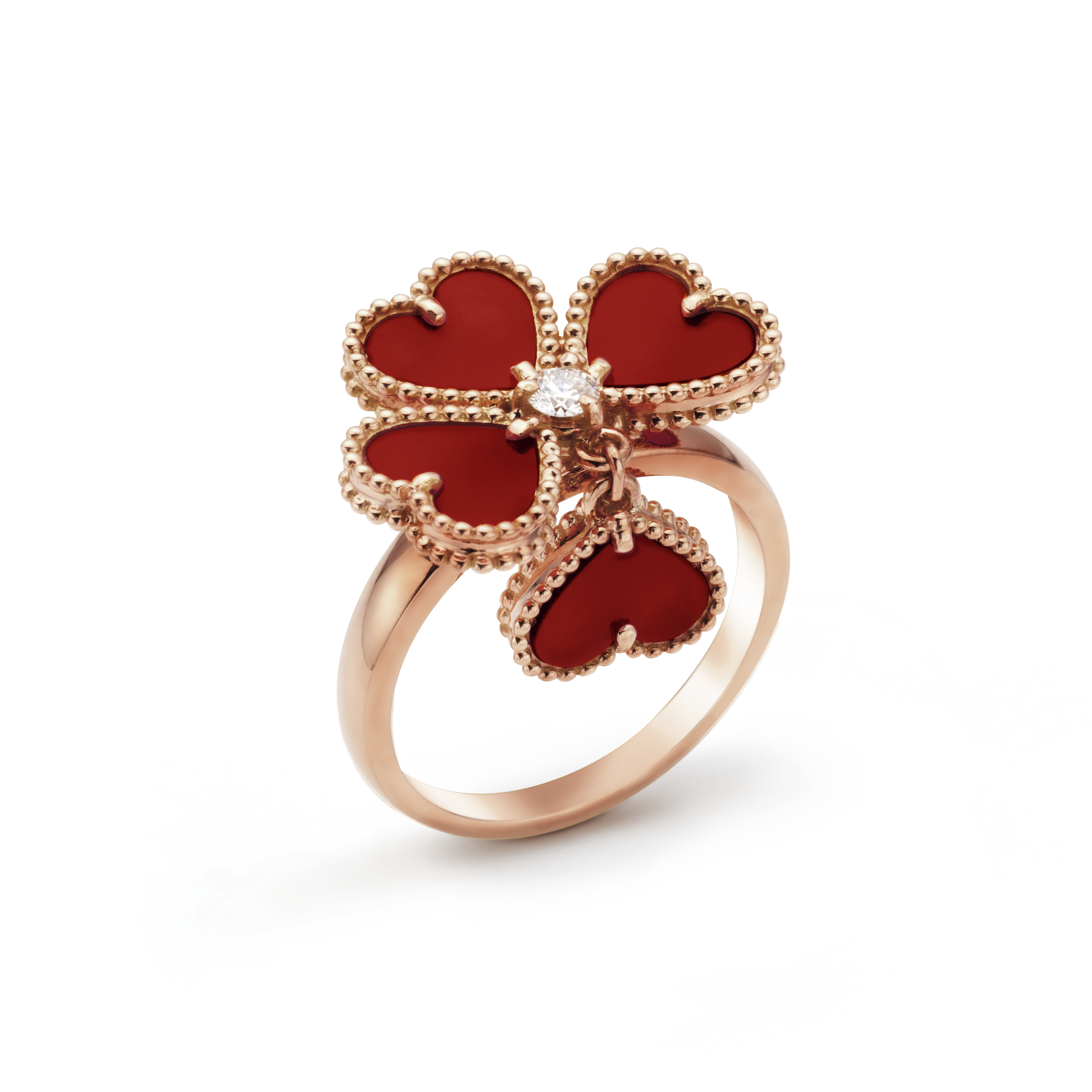 18K Van Cleef & Arpels Sweet Alhambra Effeuillage Ring