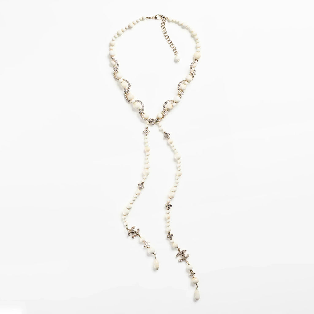 18K Chanel Pearl Chain Necklace