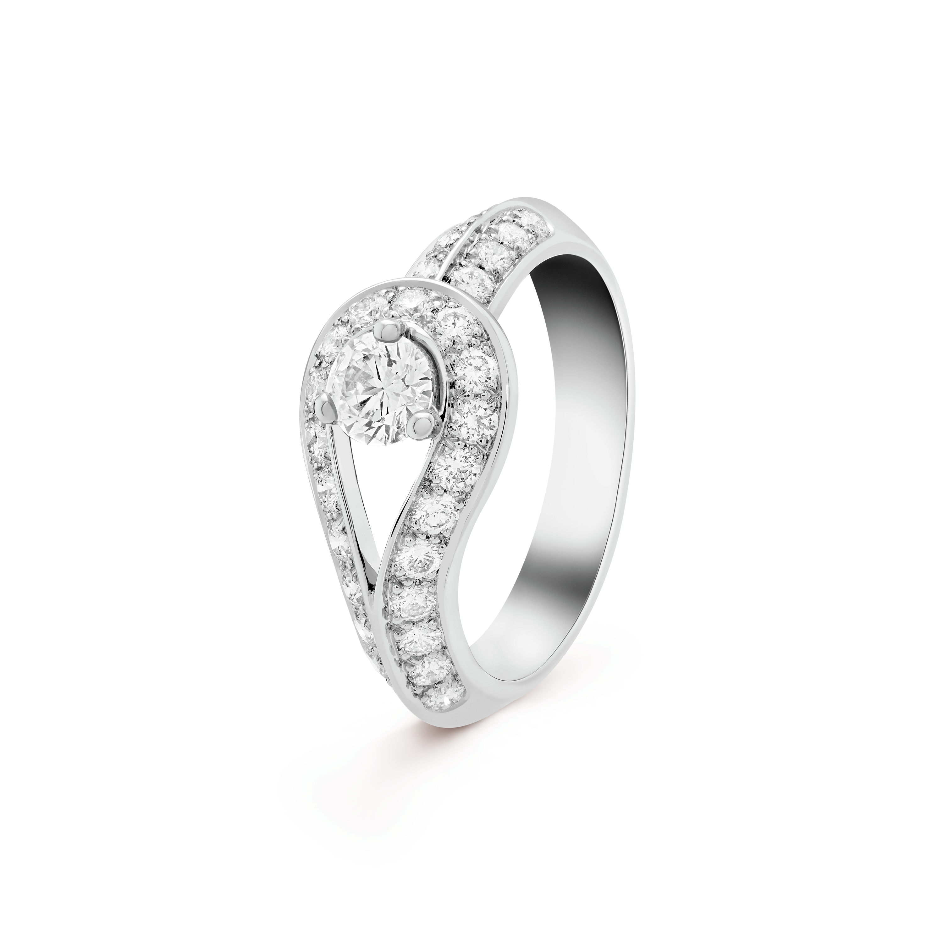 18K Van Cleef & Arpels Couture Solitaire Ring
