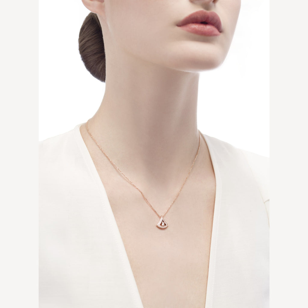 18K BVLGARI Divas' Dream Pave Diamond Openwork Necklace