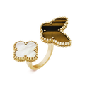 18K Van Cleef & Arpels Lucky Alhambra Between the Finger Ring