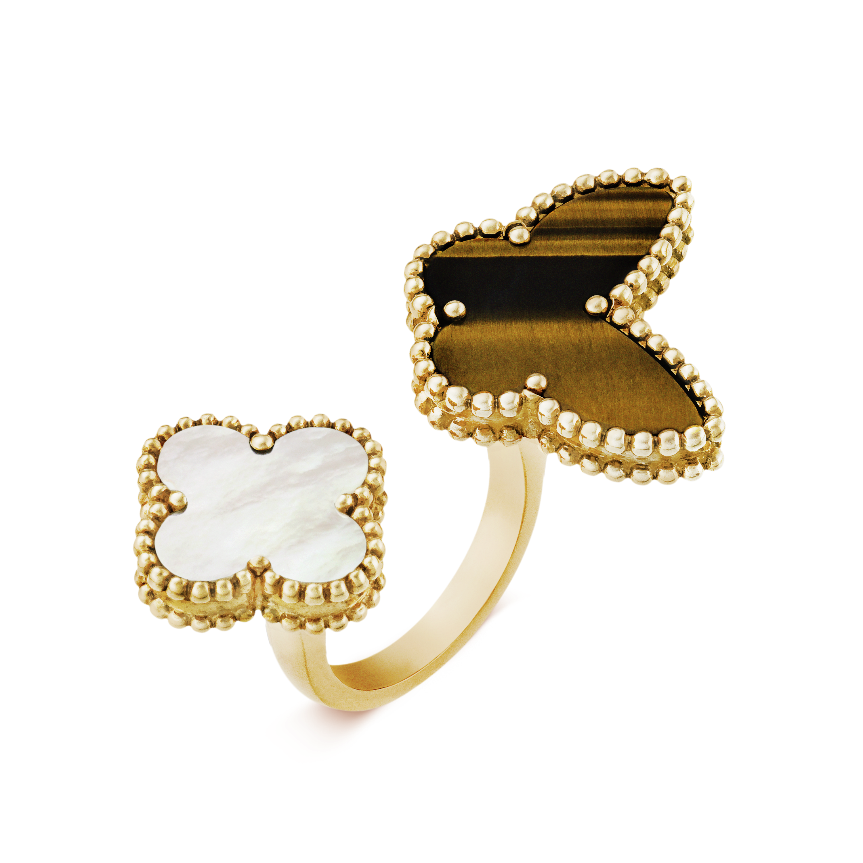 18K Van Cleef & Arpels Lucky Alhambra Between the Finger Ring
