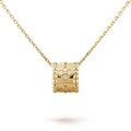 18K Van Cleef & Arpels Yellow Gold Perlee Clovers Pendant Necklace