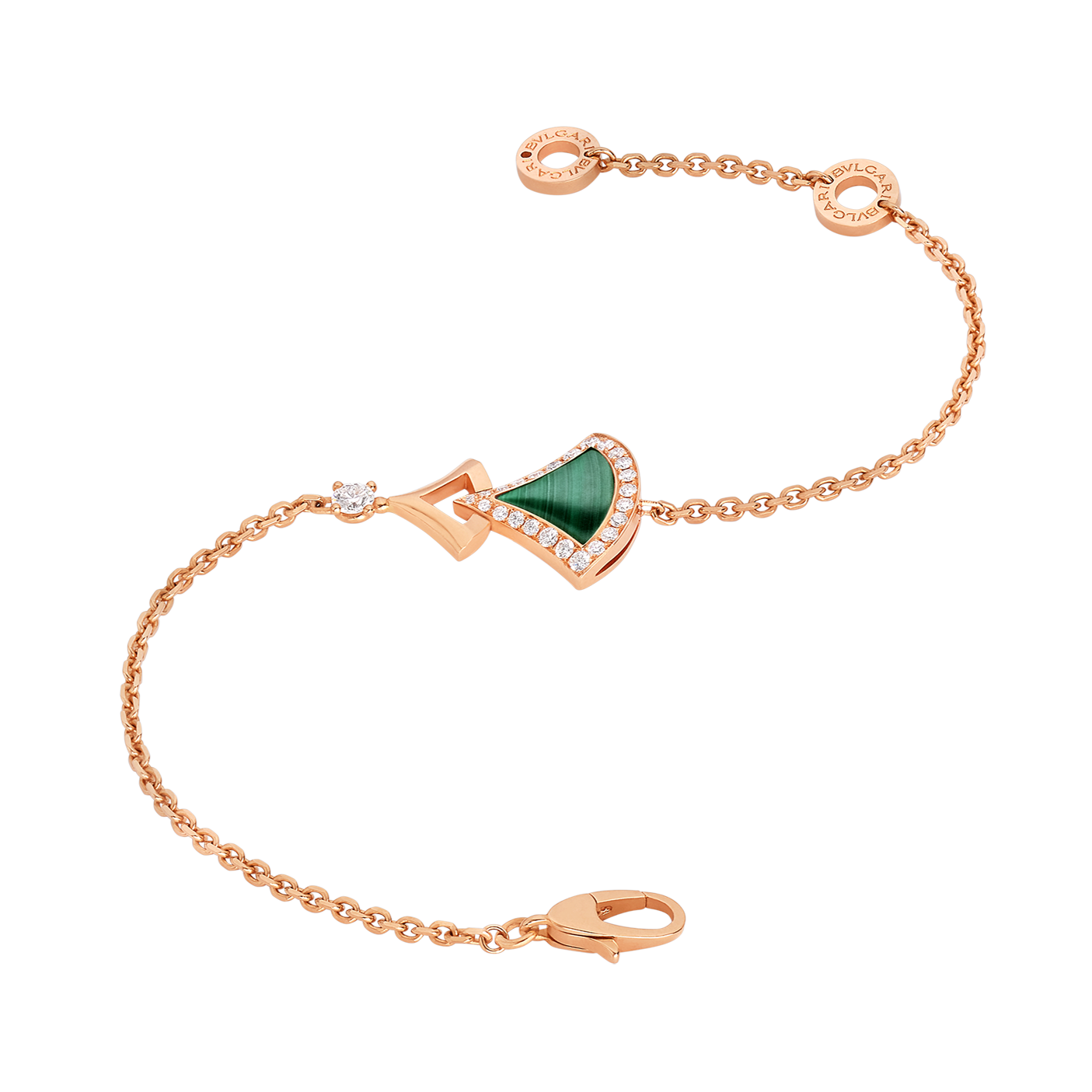18K BVLGARI Divas' Dream Malachite Bracelet