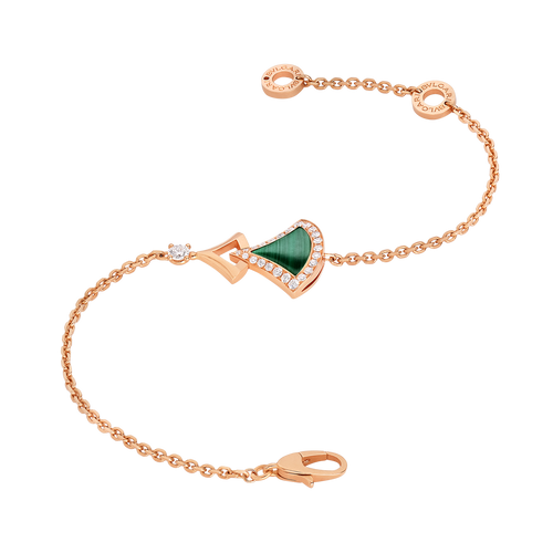 18K BVLGARI Divas' Dream Malachite Bracelet