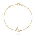 18K Van Cleef & Arpels Lucky Alhambra Butterfly Pendant Bracelet
