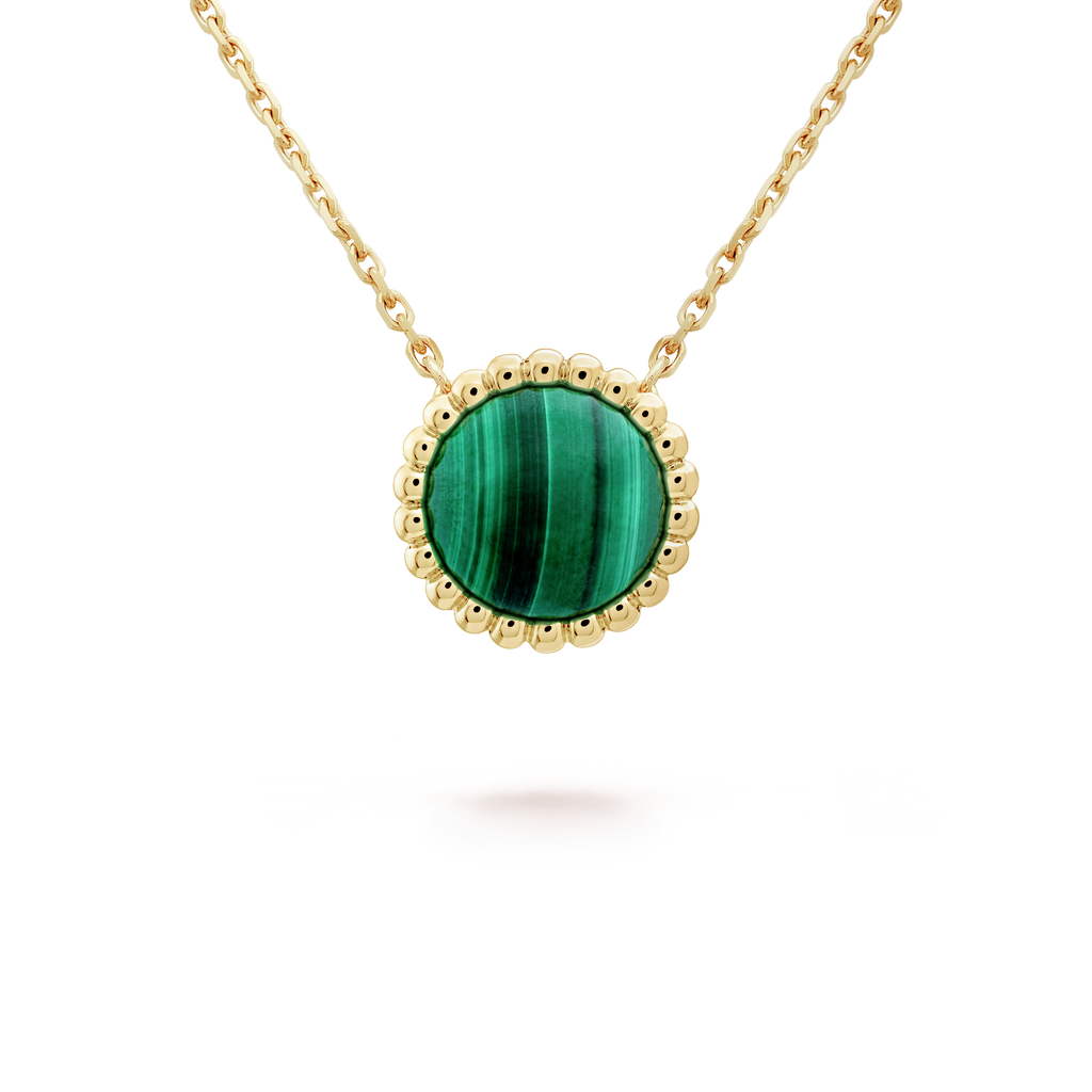 18K Van Cleef & Arpels Perlee couleurs Malachite Necklace