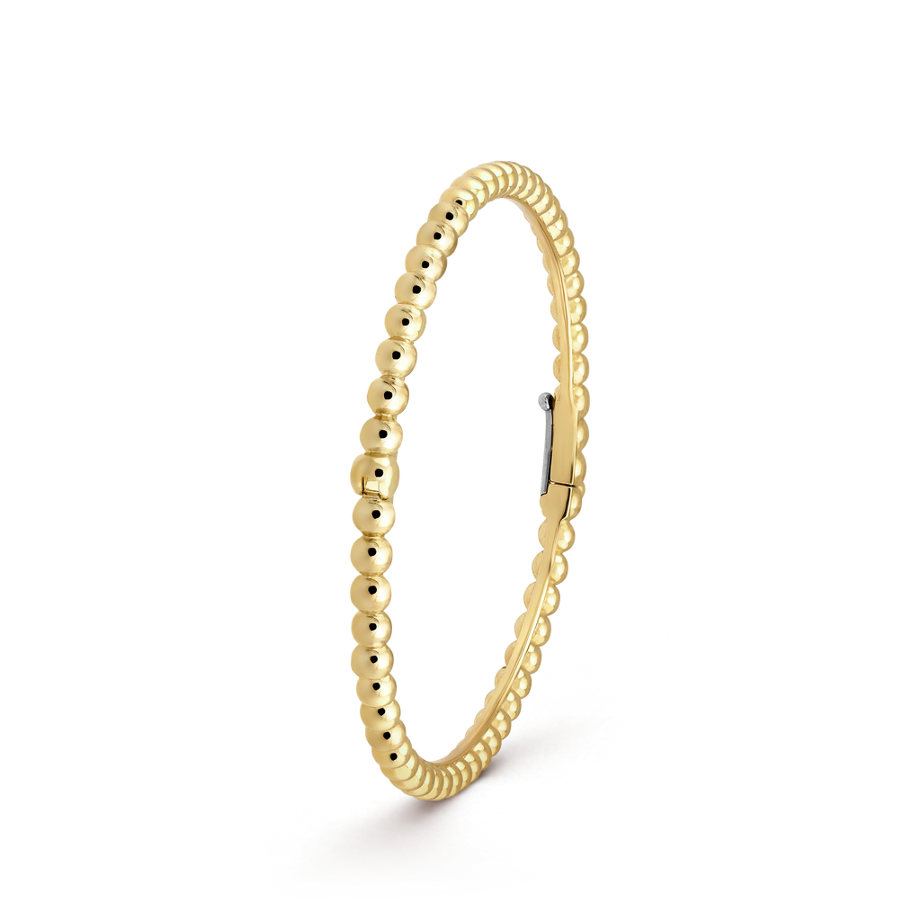 18K Van Cleef & Arpels Yellow Gold Perlee Pearls Bracelet