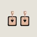 18K As De Coeur Black Hermes Earrings