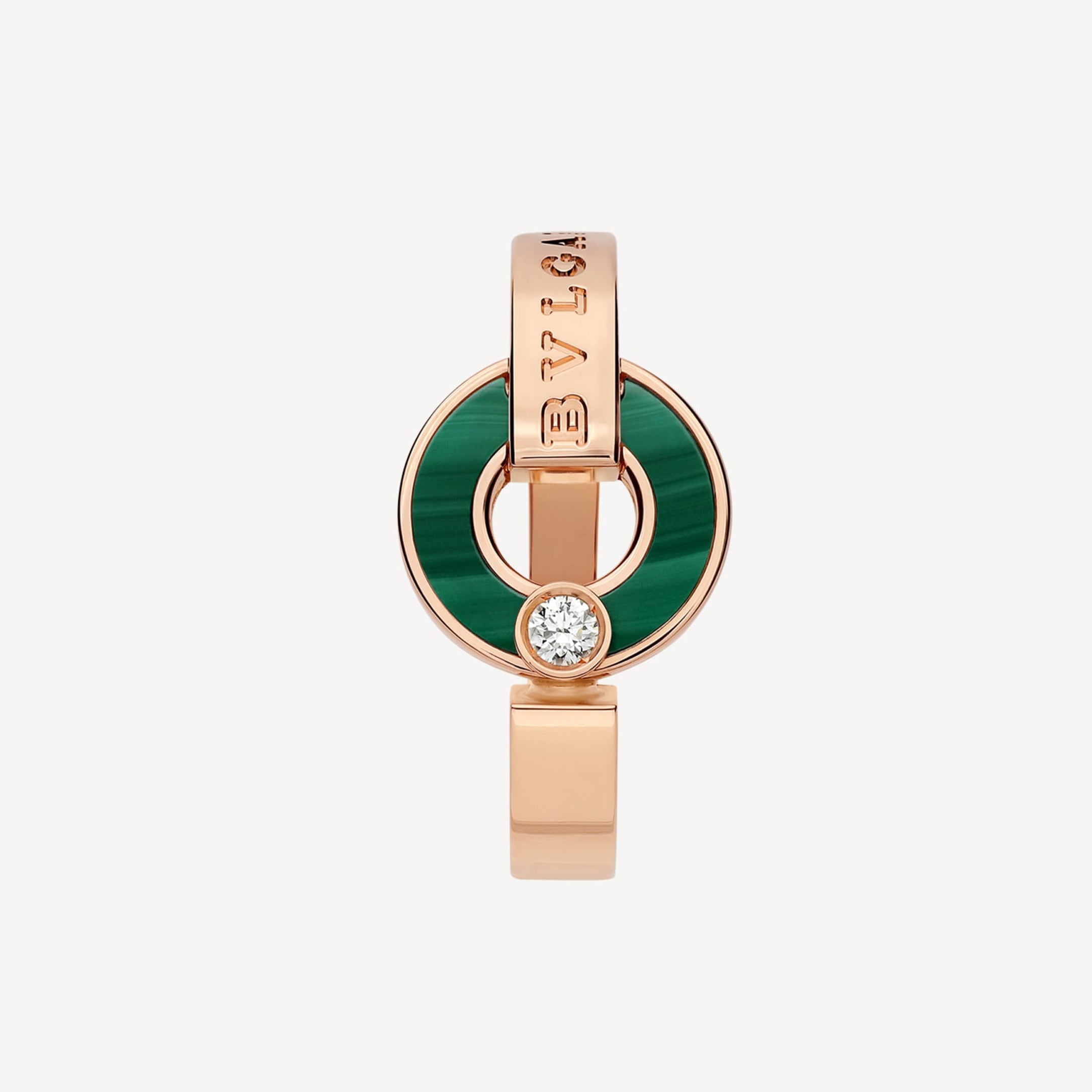 18K BVLGARI BV Malachite Ring