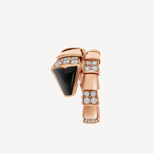 18K BVLGARI BV Serpenti Viper Black Ring