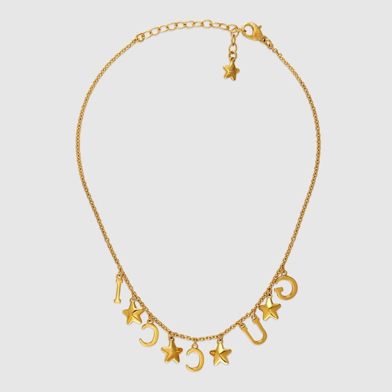 18K Gucci Script Necklace