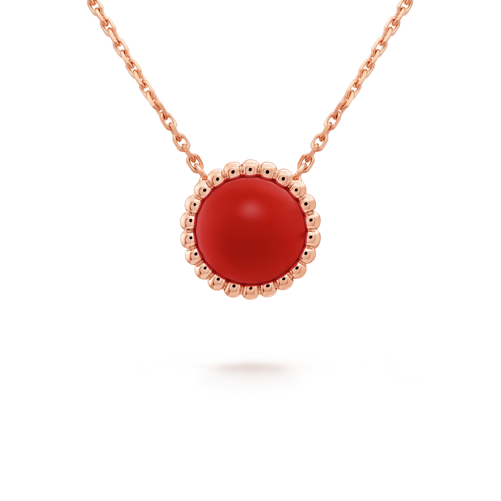 18K Van Cleef & Arpels Perlee couleurs Carnelian Necklace