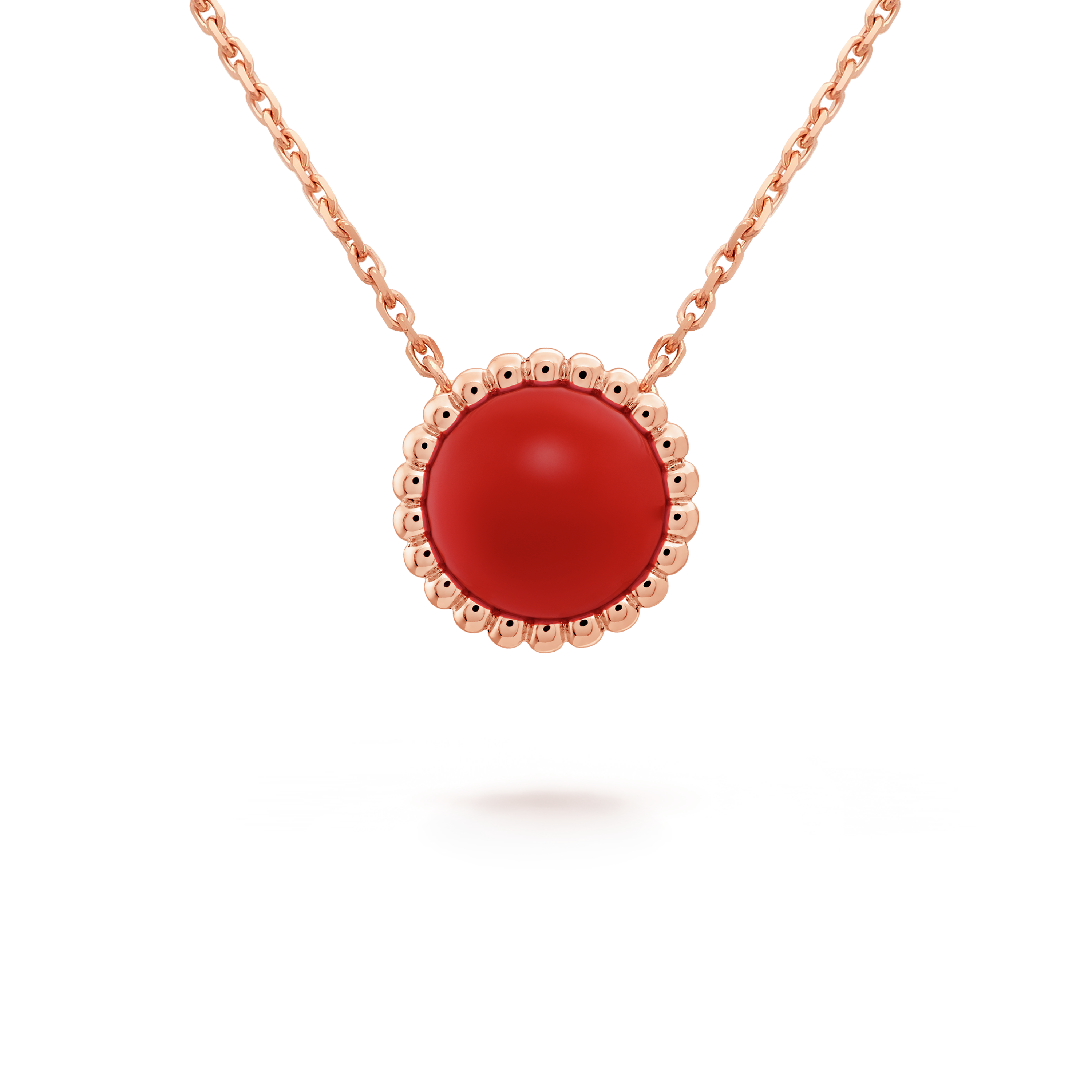18K Van Cleef & Arpels Perlee couleurs Carnelian Necklace