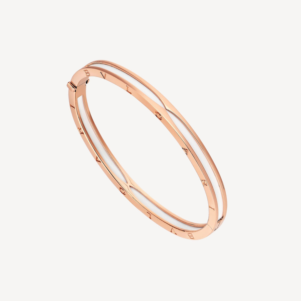 18K BVLGARI B.Zero1 White Ceramic Bracelet