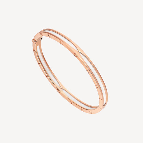 18K BVLGARI B.Zero1 White Ceramic Bracelet